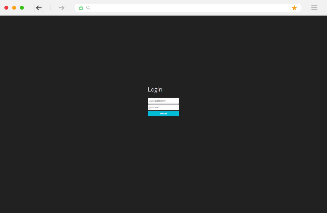 DB2 login screen